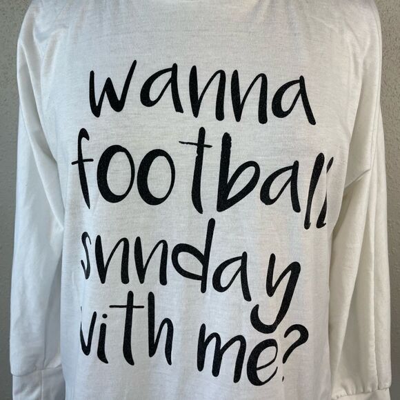 Wanna Football Long Sleeve T-Shirt Size M EUC - Picture 2 of 4